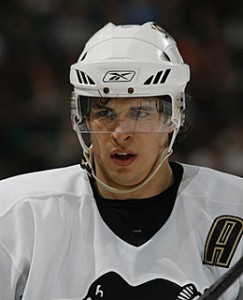 Sidney Crosby has now mastered the face-off dot. (Picture courtesy of Time)