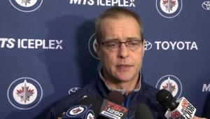 Coach Maurice post-practice at IcePlex