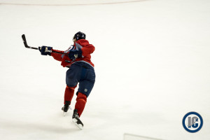 Jacob Trouba slap shot in practice