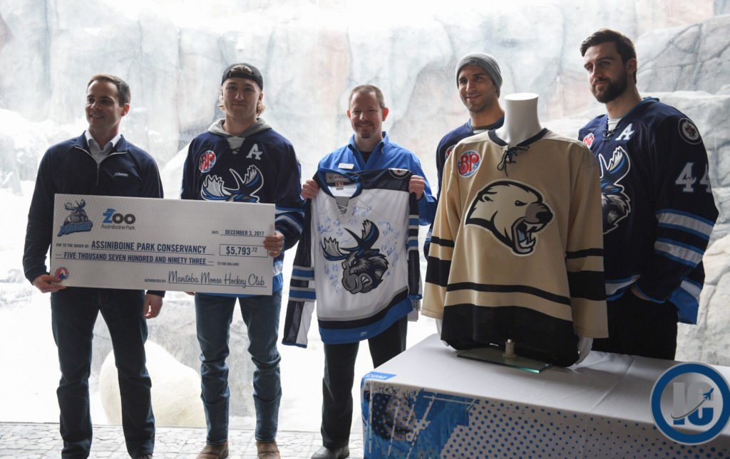 Presenting the Moose with a cheque
